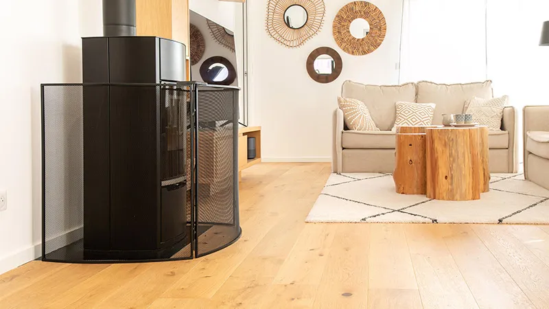 Pare-feu de cheminée acier