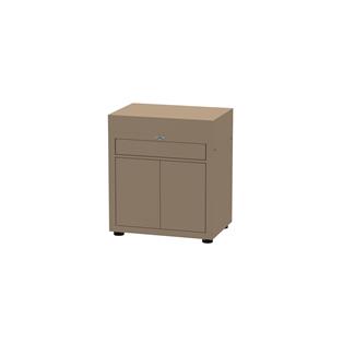 Meuble avec tiroir, 80 x 55 cm Taupe