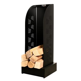 Essentiel Log Rack with Drawer, Black