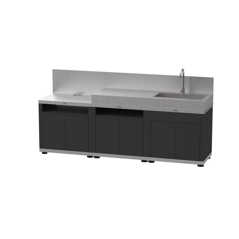 3-Element Signature Outdoor Kitchen with Backsplashes - Duo