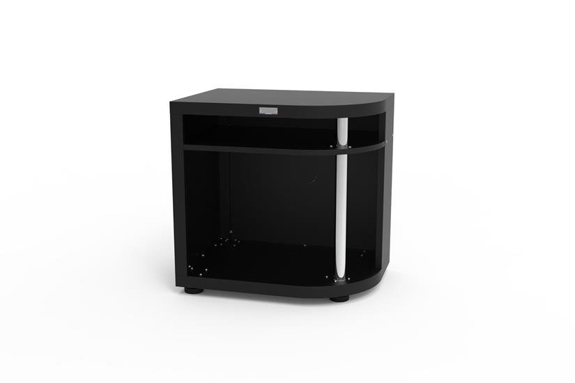 MEUBLE CUISSON ARRONDI DROITE, 80X55 CM NOIR