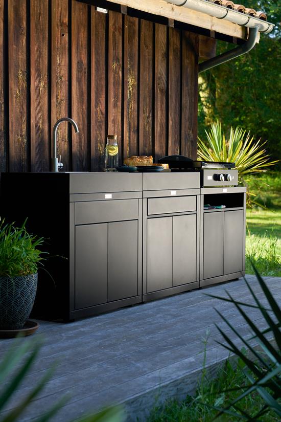 Meuble Avec Faux Tiroir, 80 X 55 cm Noir