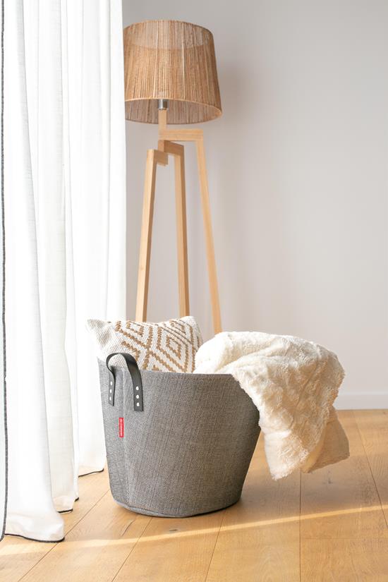 Teahupoo Fabric Log Basket Anthracite