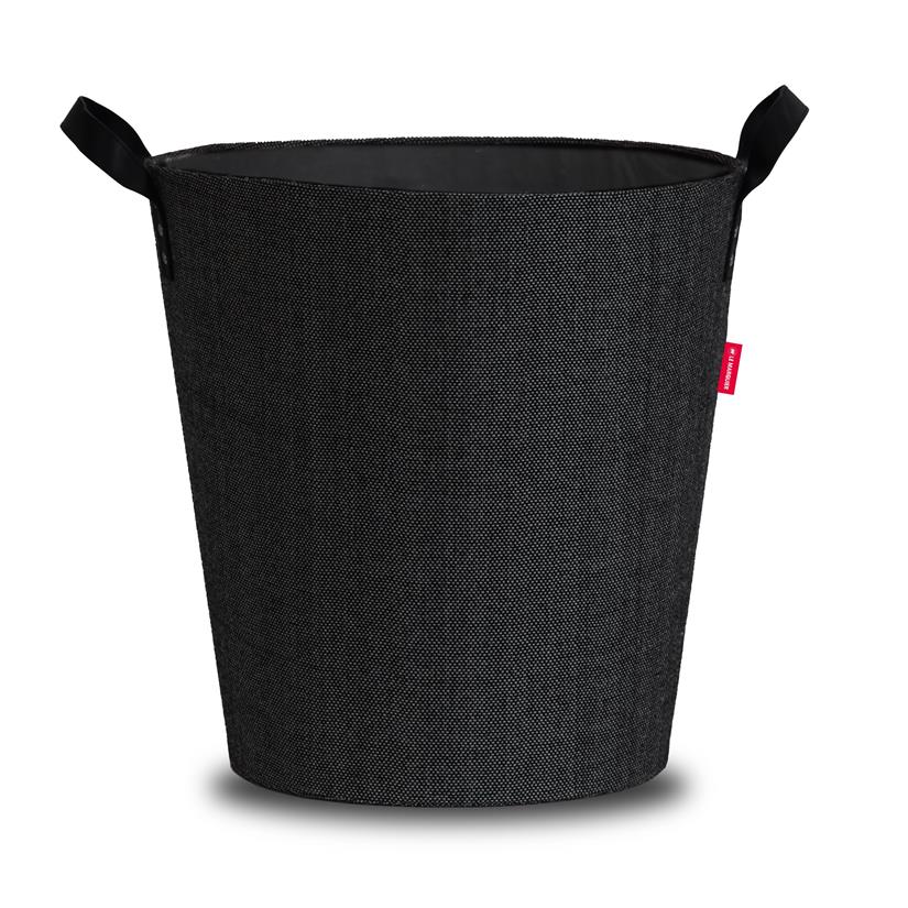 Dama Round Log And Pellet Basket Black