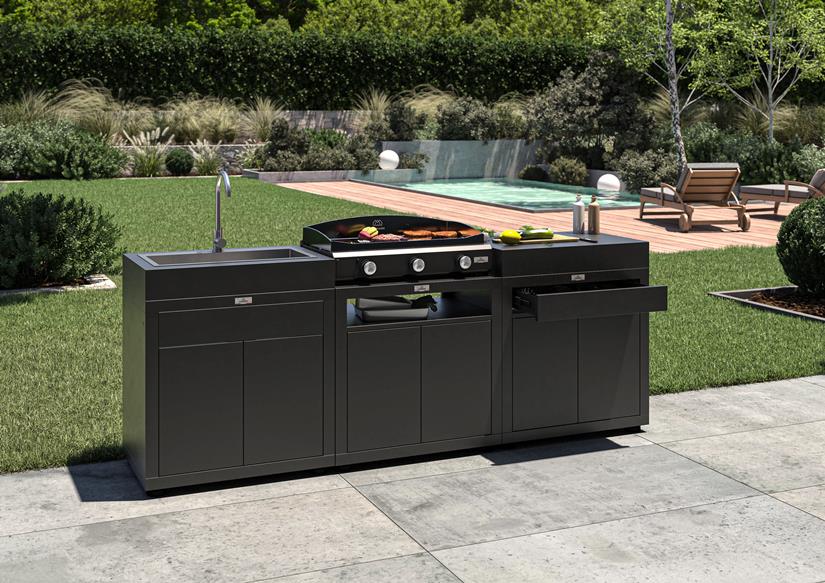 Plancha AMALIA PRO Gaz 360 Noire