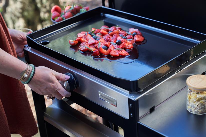 La Plancha Francaise Electrique 150 Duo Edition (Couvercle, Chariot, Porte Épices Et Rideau Inclus)