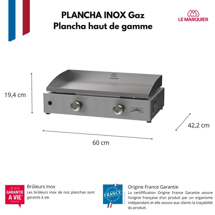 LA PLANCHA INOX GAZ 260 V2