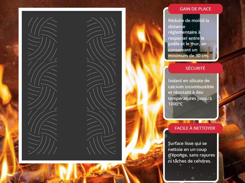 Plaque murale Essentiel Noire L80 H120