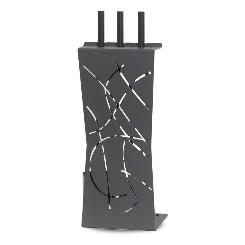 Sillage Fireplace Tool Set, Slate - 3 Accessories